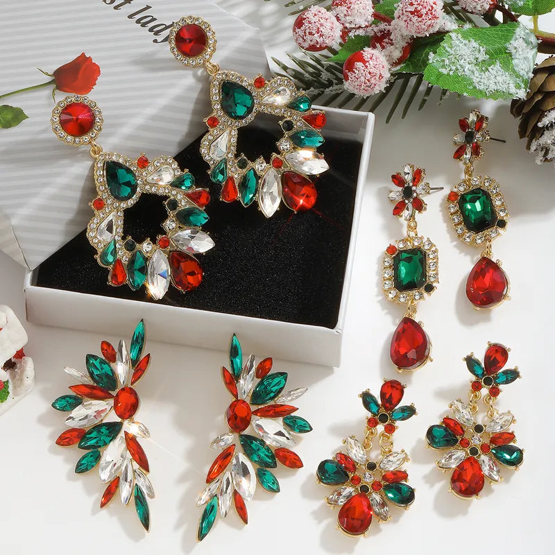 1 Pair Vintage Style Classic Style Square Argyle Rectangle Waterproof Non Tarnish Surgical Steel Alloy Artificial Gemstones Electroplated Golden Plated Women's Drop Earrings