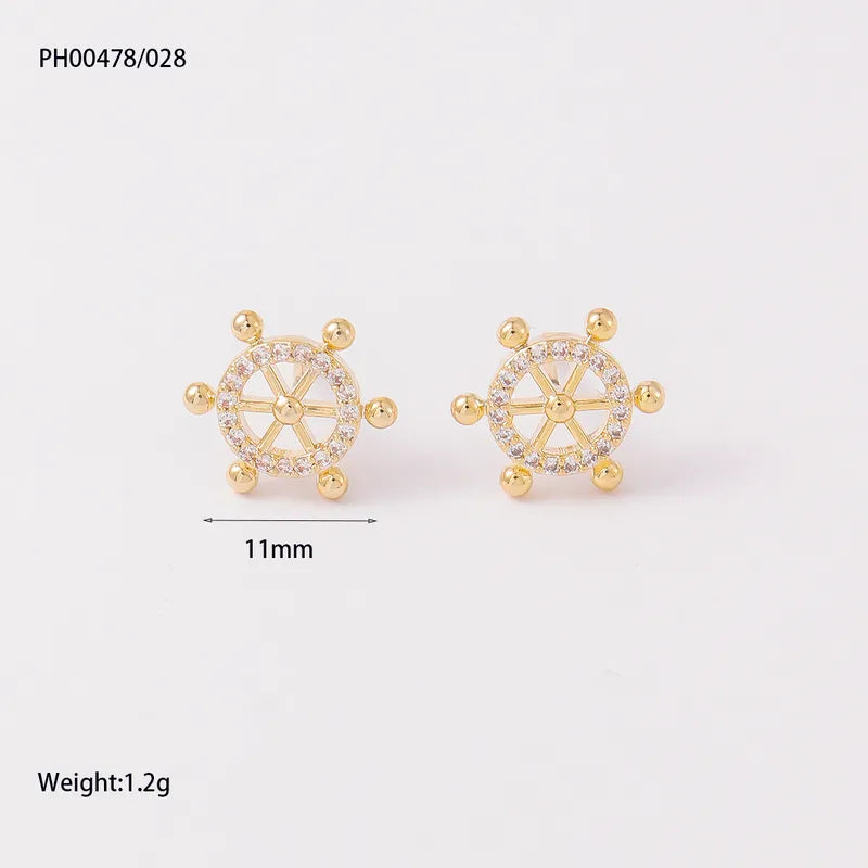Diamond-encrusted Pearl Pendant Earrings Generous Casual Ear Jewelry Birthday Gift For Women Zircon