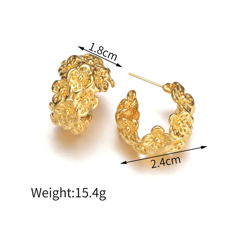 French Retro Irregular Pleated Texture Earrings With Glass Inlay Black Stud Earrings For Women
