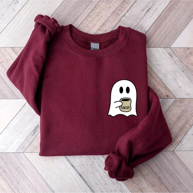 Hoodies & Sweatshirts Long Sleeve Printing Streetwear Halloween Pattern Letter