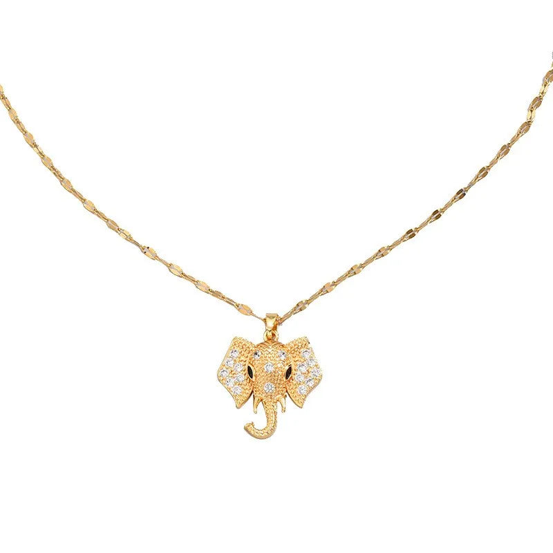 Little Elephant Copper Necklace For Women, Niche Design, High-End Clavicle Chain, New Versatile Jewelry