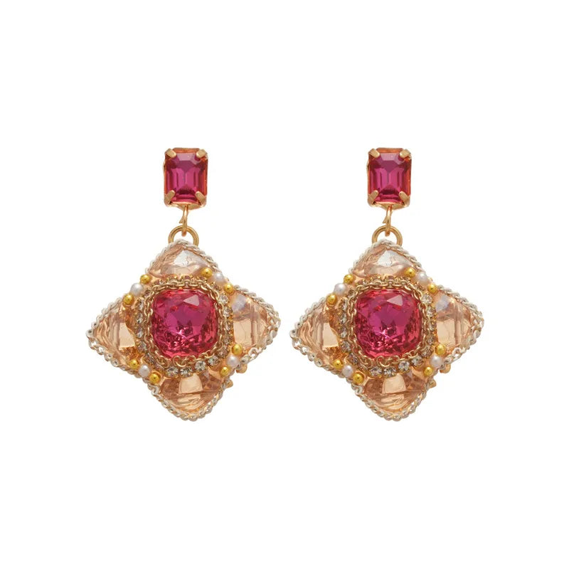 Silver Pearl Stud Earrings Floral Design Vintage French Style Women's Jewelry Simple Feel