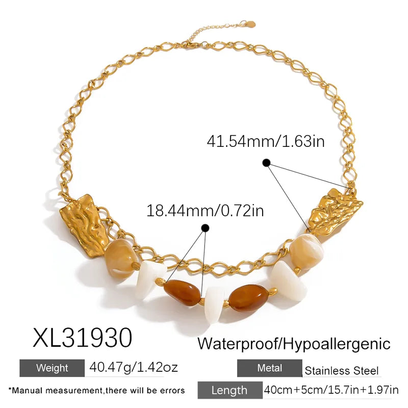 Stainless Steel DIY Necklace Beads Jewelry Luxury Non-Fading Clavicle Chain Non-18K Gold Vacuum Plating Real Gold Accessories