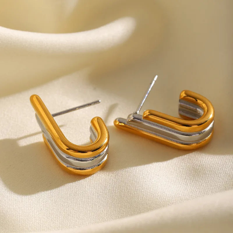 1 Pair Romantic Simple Style Geometric 304 Stainless Steel Ear Studs