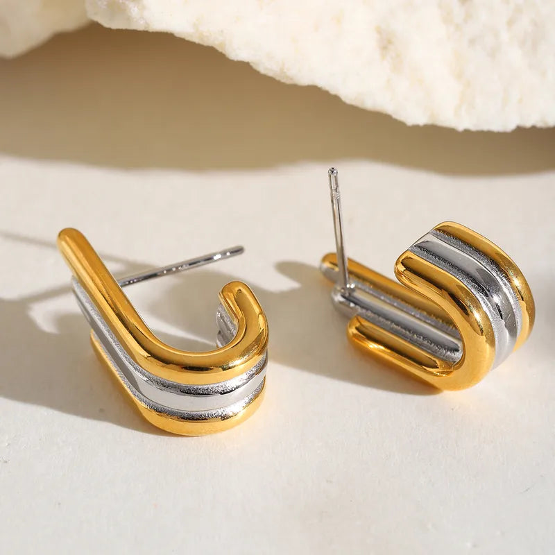 1 Pair Romantic Simple Style Geometric 304 Stainless Steel Ear Studs