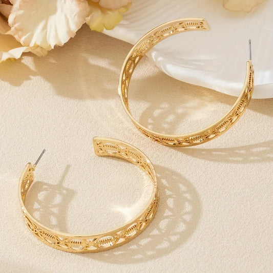 1 Pair Simple Style Commute C Word Ear Ring Iron Earrings