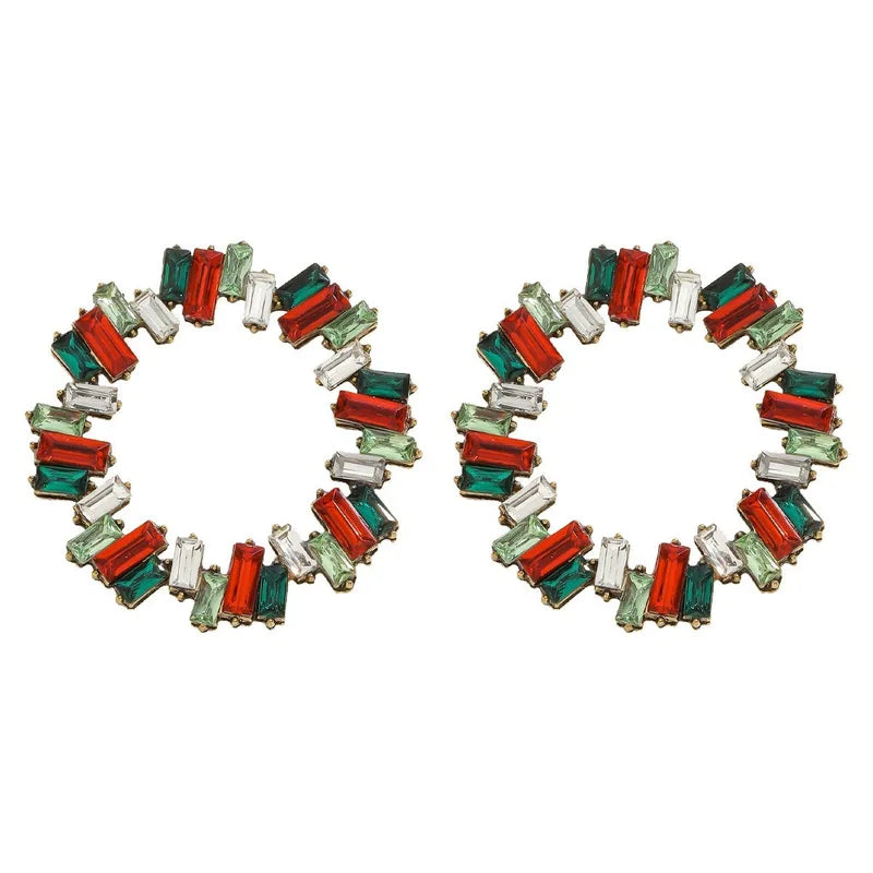 1 Pair Vintage Style Classic Style Square Argyle Rectangle Waterproof Non Tarnish Surgical Steel Alloy Artificial Gemstones Electroplated Golden Plated Women's Drop Earrings