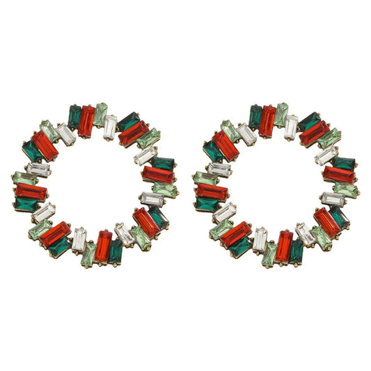 1 Pair Vintage Style Classic Style Square Argyle Rectangle Waterproof Non Tarnish Surgical Steel Alloy Artificial Gemstones Electroplated Golden Plated Women's Drop Earrings