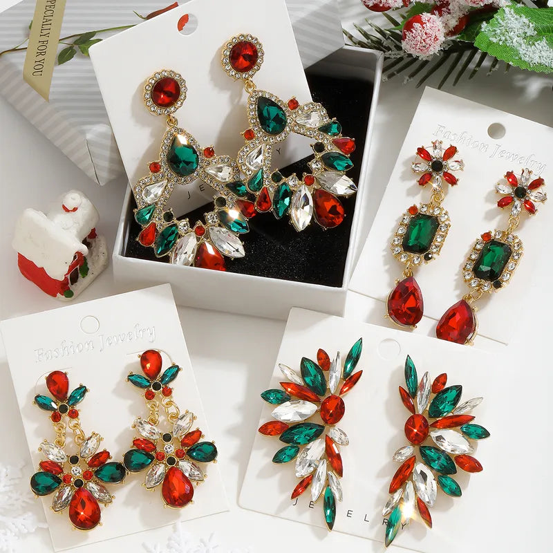 1 Pair Vintage Style Classic Style Square Argyle Rectangle Waterproof Non Tarnish Surgical Steel Alloy Artificial Gemstones Electroplated Golden Plated Women's Drop Earrings