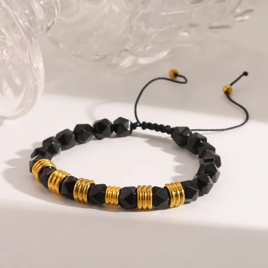 18K Gold Plated 303 Stainless Steel Vacuum Electroplating (In Furnace) Heart-shaped Box Chain/Square Pearl Chain Pure Rope Bracelet For Women Valentine's Day