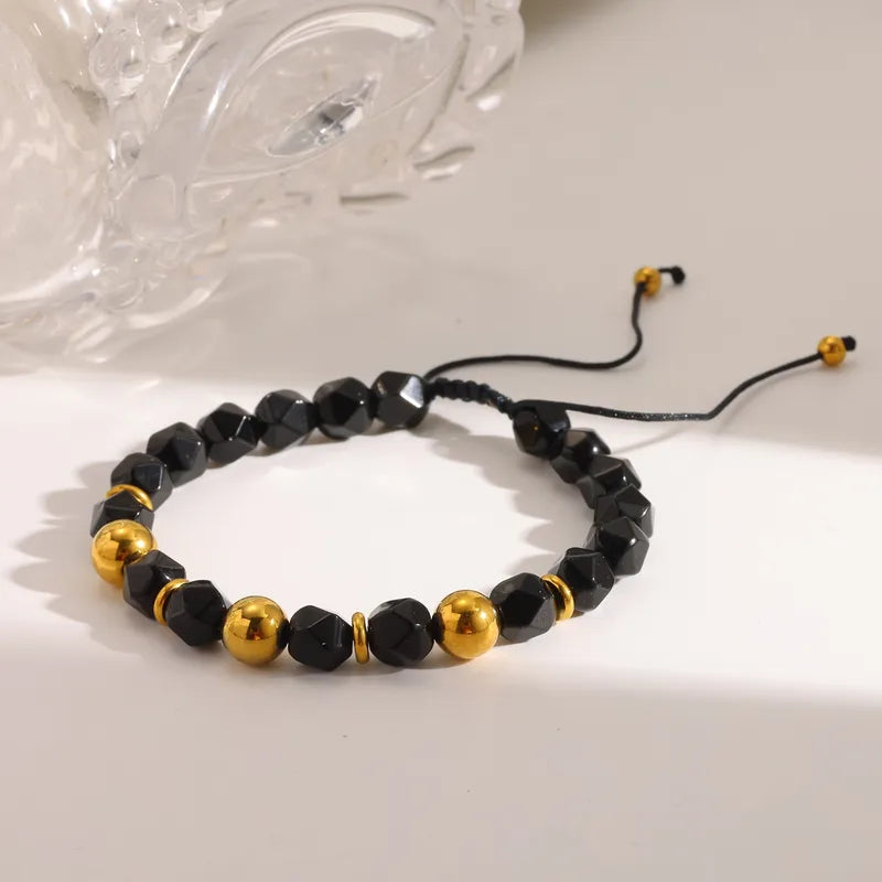 18K Gold Plated 303 Stainless Steel Vacuum Electroplating (In Furnace) Heart-shaped Box Chain/Square Pearl Chain Pure Rope Bracelet For Women Valentine's Day