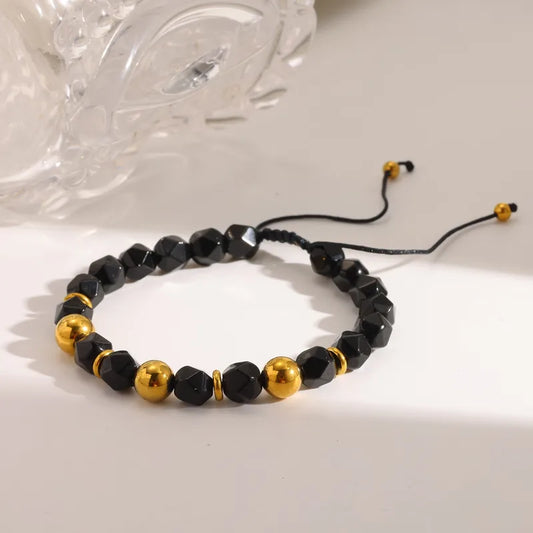 18K Gold Plated 303 Stainless Steel Vacuum Electroplating (In Furnace) Heart-shaped Box Chain/Square Pearl Chain Pure Rope Bracelet For Women Valentine's Day