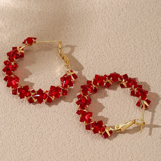 1pair Artistic Multi-layer Spherical Long Drop Earrings Gradient Design Personality Street Vintage Style Eye-catching Ear Accessories