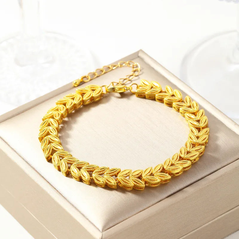 1pc Vintage Elegant Wheat Ear Bracelet, Middle Eastern Special, Suitable For Daily Wear At Parties And Banquets, Holiday Gift