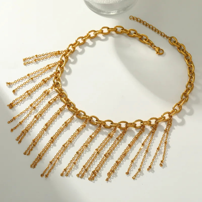 304 Stainless Steel Round Vacuum Electroplating (In Furnace) Plated 18K Real Gold Artificial Pearl Bear Necklace