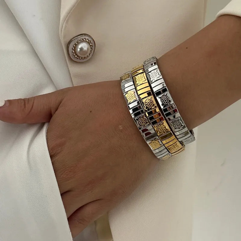 304 Stainless Steel Turtle Vacuum Electroplating (In Furnace) Plated 18K Real Gold No Inlaid Material Casual Elegant Cute Bracelet