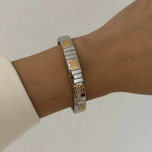 304 Stainless Steel Turtle Vacuum Electroplating (In Furnace) Plated 18K Real Gold No Inlaid Material Casual Elegant Cute Bracelet