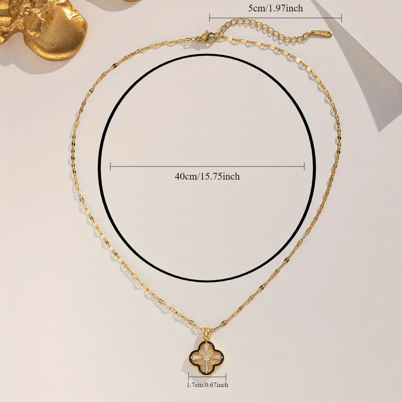 316 Stainless Steel Copper Geometric Electroplated 18K Real Gold Plated Casual Elegant Lip Chain Pendant Necklace