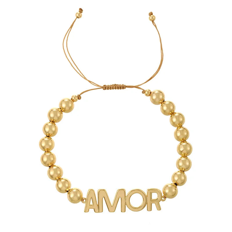 Beach Theme Letter Pearl Bracelet Women Elegant Personality Large And Small Pearls Full Of Diamonds Necklace And Bracelet