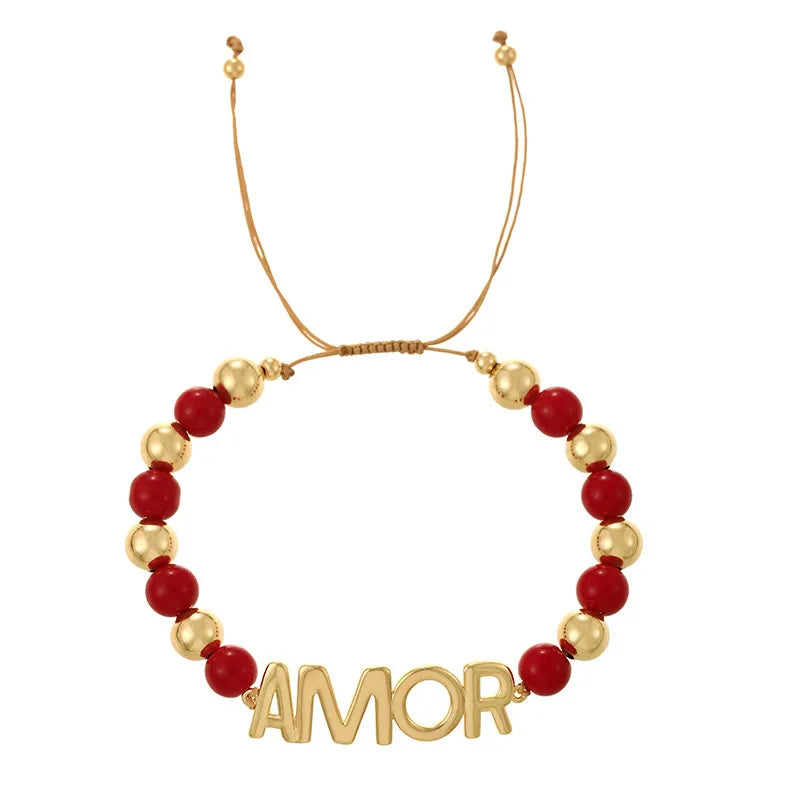 Beach Theme Letter Pearl Bracelet Women Elegant Personality Large And Small Pearls Full Of Diamonds Necklace And Bracelet