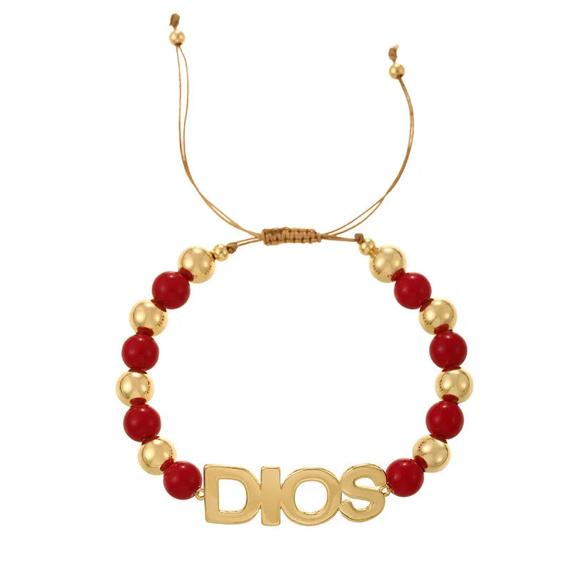 Beach Themed Fashionable Mixed Metal Letter Bracelet Yellow Bronze Versatile Stylish Women's Jewelry Cuff XOXO Plated Alphabet