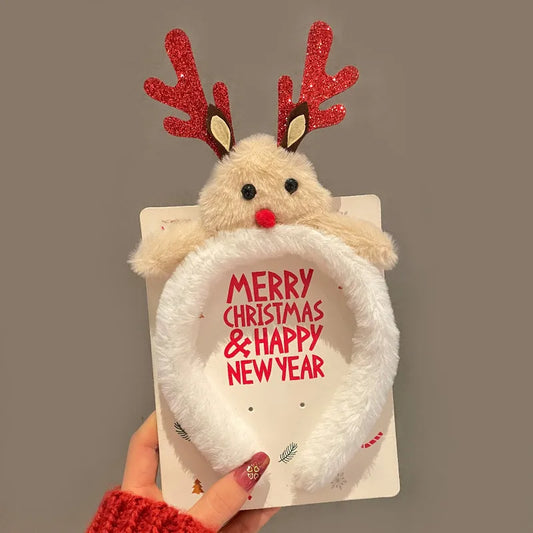 Christmas Cartoon Style Unisex Santa Claus Handmade Antlers Headdress