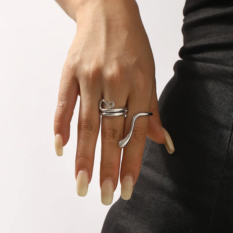 Luxurious Baroque Pearl Ring For Women Unique Design Copper Zircon Open Style Vintage Finger Ring Commute Fashion Jewelry (Copy)