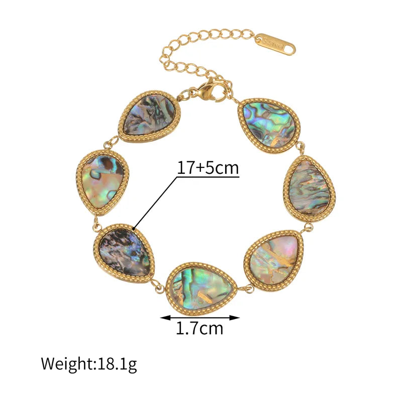 Dopamine Seven-Color Geometric Waterdrop Ladies Bracelet Luxury Design Titanium Steel Jewelry Elegant Fashion Accessory