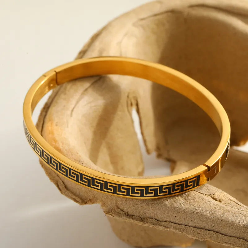 Elegant Classic Fashion Stainless Steel 18K Gold Plated Geometric Irregular Bracelet Casual Daily Date Festival Style