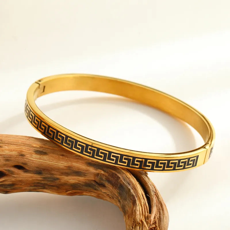 Elegant Classic Fashion Stainless Steel 18K Gold Plated Geometric Irregular Bracelet Casual Daily Date Festival Style