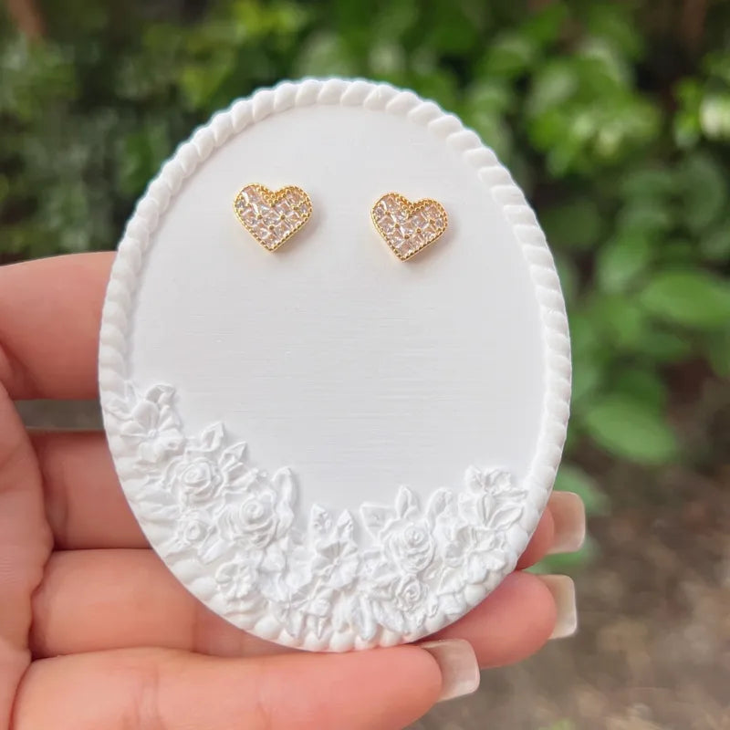 Elegant Fashion Pearl Flower Stud Earrings Copper Plated 18K Gold Embedded Zirconia Luxury Ladies Jewelry Accessories