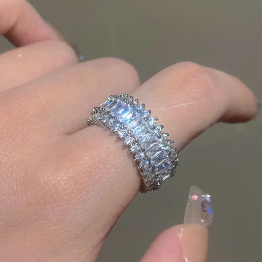 Elegant Open Heart Ring For Women Fashionable Unique Design Premium Quality Copper Material Dainty Finger