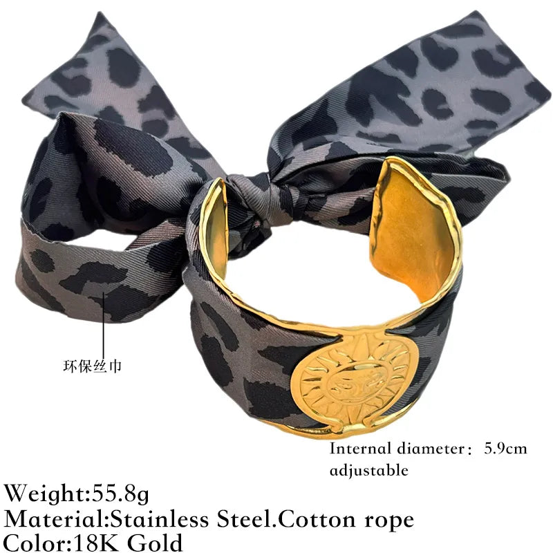 Elegant Titanium Steel Bracelet Women's High-End Sensation Scarf Handbag Non-Fading Stainless Steel 18K Gold Plated Jewelry