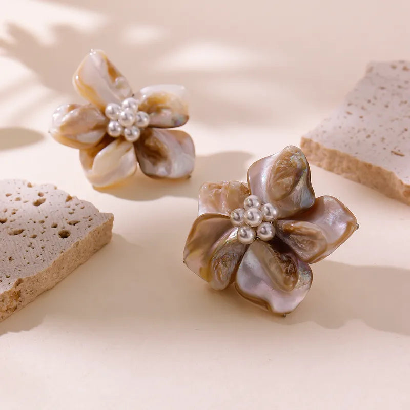 Exaggerated Bohemian Style Floral Pattern Earrings Women's Fashion Retro Multi-Layer Flower Ear Jewelry Dangle Studs For Office And Dates