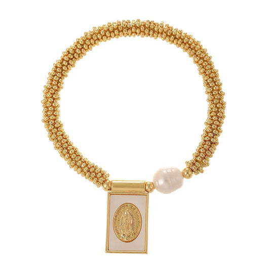 Fashionable Butterfly Pendant Necklace Pearl Imitation Metal Copper Bead Cross Square Tag Geometric Pattern Daily Wear Women's Jewelry