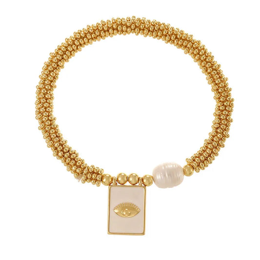 Fashionable Butterfly Pendant Necklace Pearl Imitation Metal Copper Bead Cross Square Tag Geometric Pattern Daily Wear Women's Jewelry