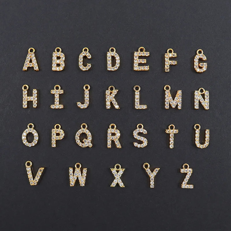 Fashionable Initial Pendant Zircon Devil's Eye Stainless Steel Gold Color Women's Bracelet Lip Chain Simple Style Everyday Wear