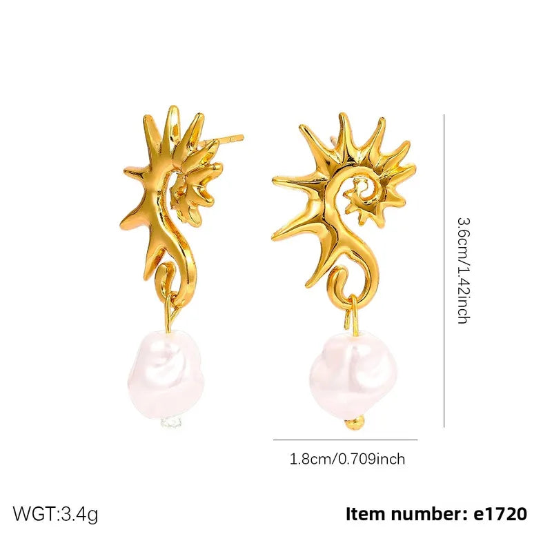 Fashionable Titanium Steel Earrings Women's Simple Geometric Pattern Stainless Steel Stud Earrings Elegant Commuting Jewelry