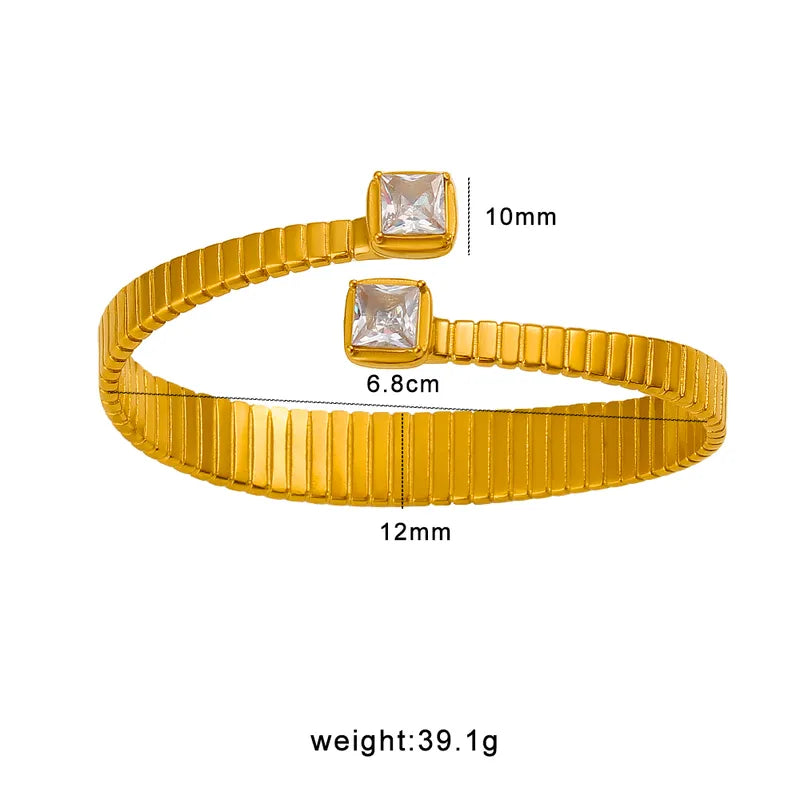 Fine Staggered Zircon Bracelet Fashion Hip-hop Ins Style Wristband Niche Design Jewelry Women's Accessory