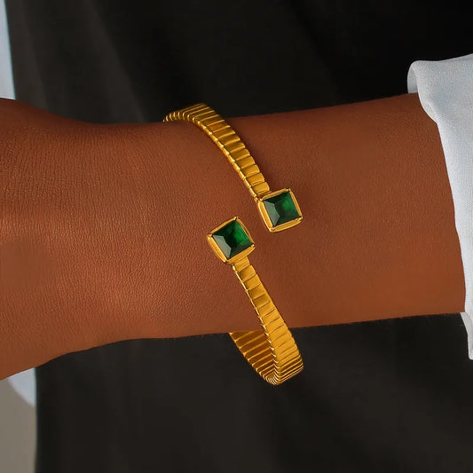 Fine Staggered Zircon Bracelet Fashion Hip-hop Ins Style Wristband Niche Design Jewelry Women's Accessory