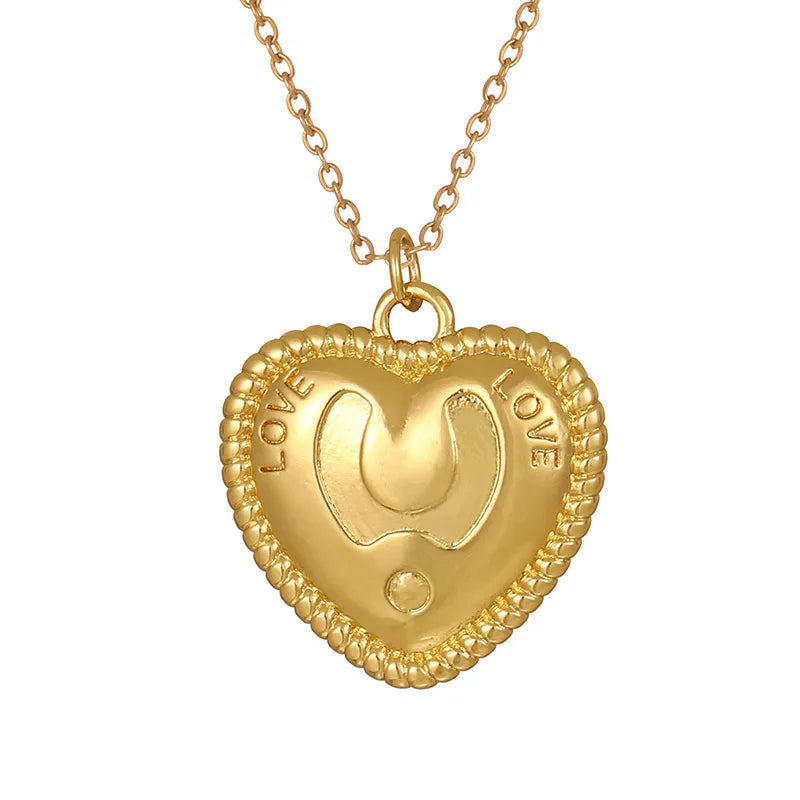 French Vintage Eight-pointed Star Pendant Necklace Titanium Steel Non-fading 18K Embedded Zircon Wave Pattern Jewelry For Women