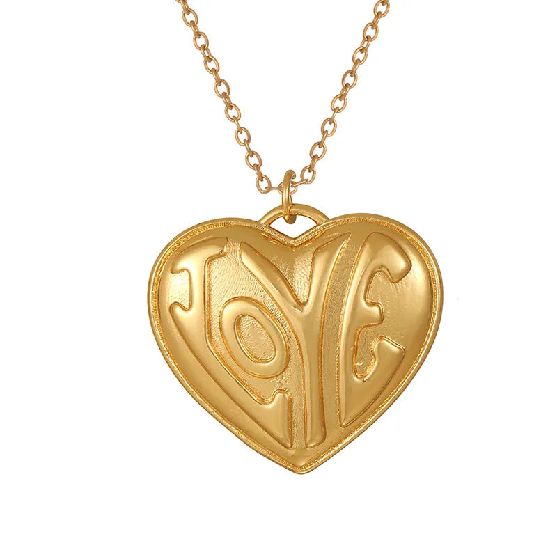 French Vintage Eight-pointed Star Pendant Necklace Titanium Steel Non-fading 18K Embedded Zircon Wave Pattern Jewelry For Women