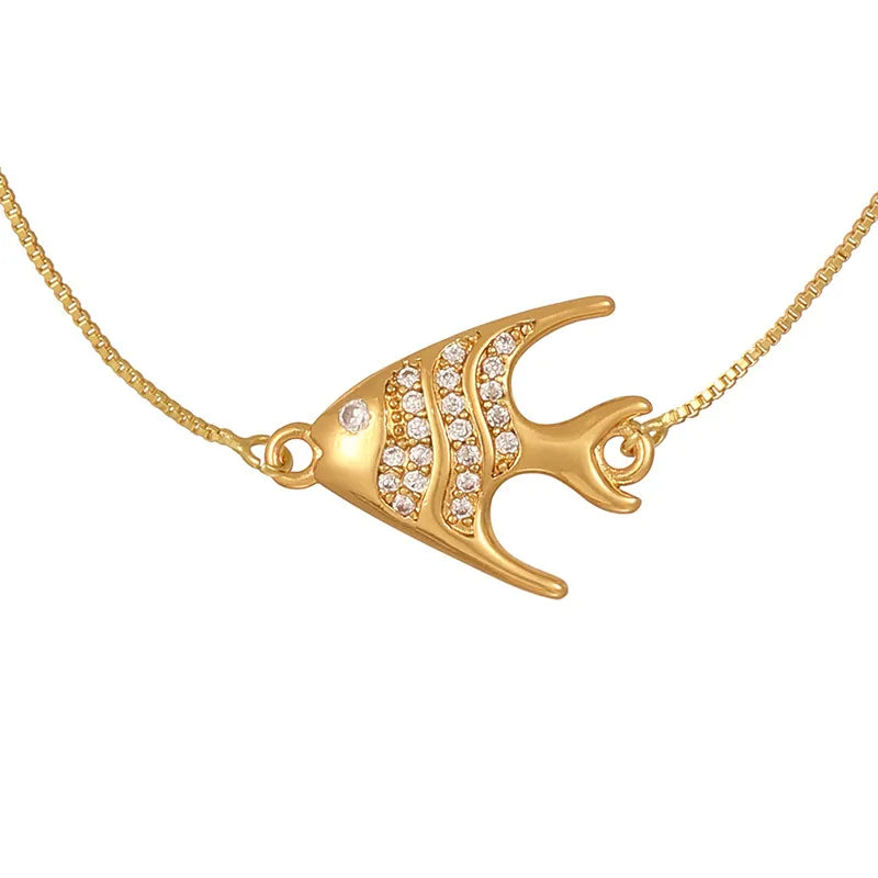 French Vintage Eight-pointed Star Pendant Necklace Titanium Steel Non-fading 18K Embedded Zircon Wave Pattern Jewelry For Women