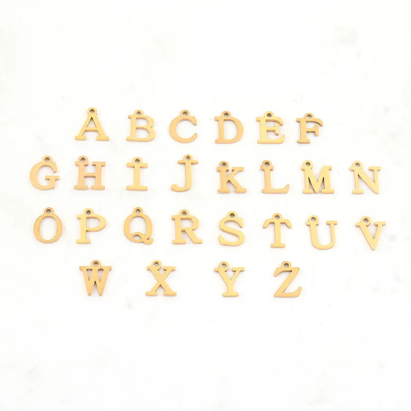 Gold Plated Retro Stainless Steel Initial Micro Paved Zirconium Infinite/8 Pendant Pin Chain Ladies Bracelet Simple Style