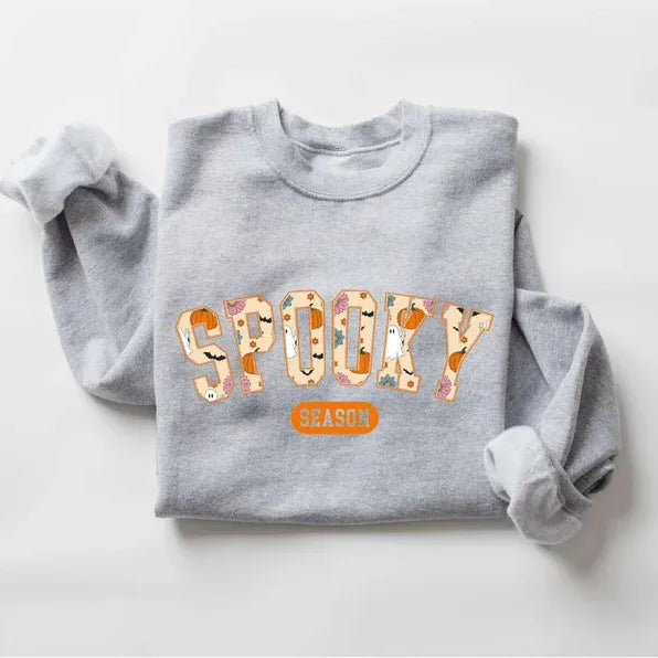 Hoodies & Sweatshirts Long Sleeve Printing Streetwear Halloween Pattern Letter