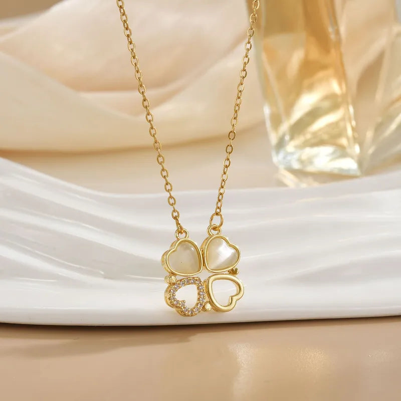 Luxurious Titanium Steel Necklace Women's Fashionable Non-Fading Unique Design Versatile Pendant Simple Clavicle Chain Jewelry