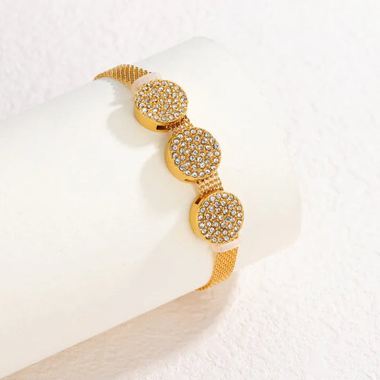 Minimalist Geometric Heart Stainless Steel Bracelet For Women Vintage Design Jewelry Accessories