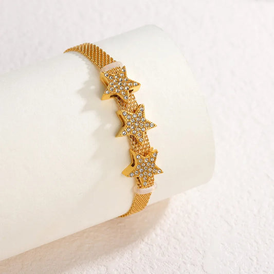 Minimalist Geometric Heart Stainless Steel Bracelet For Women Vintage Design Jewelry Accessories