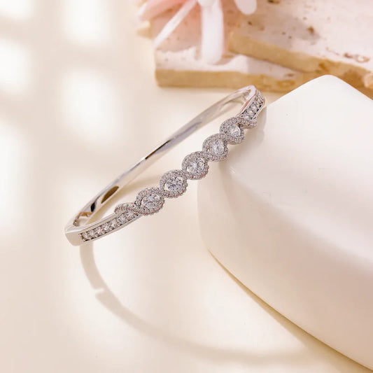 New Hot-Selling Copper KC Gold Plated Zircon Snake-Shaped Bracelet For Women Fashionable Light Luxury Women's Bracelet Wholesale