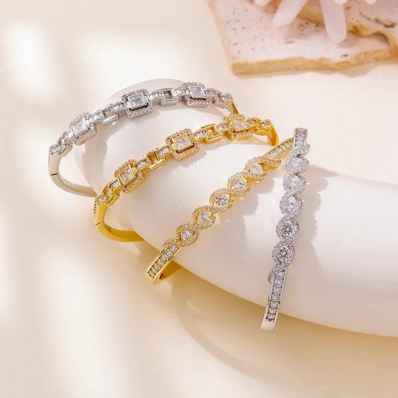 New Hot-Selling Copper KC Gold Plated Zircon Snake-Shaped Bracelet For Women Fashionable Light Luxury Women's Bracelet Wholesale